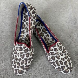 ROTHY’S The Loafer Mocha Spot Animal Print Slip On Retired Size 7